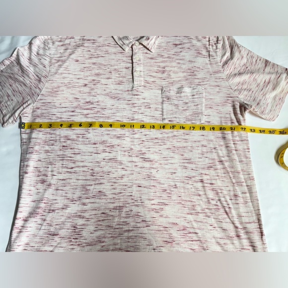 JOHN VARVATOS Men's red and cream abstract pattern pullover shirt size XL - Picture 6 of 13